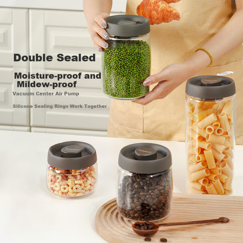 LOCK&LOCK Airtight Glass Jar for Grains & Tea