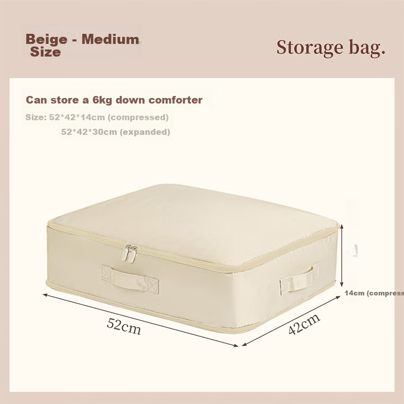 JEKO&JEKO Quilt Storage Bag - Compression Organizer for Down & Silk Quilts