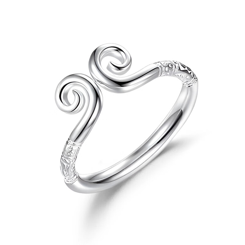 MANHE Sterling Silver Adjustable Ring for Men