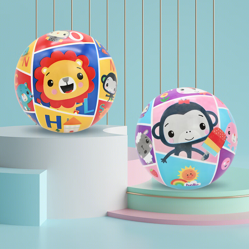 Fisher-Price Colorful Patting Balls (Lion + Monkey)