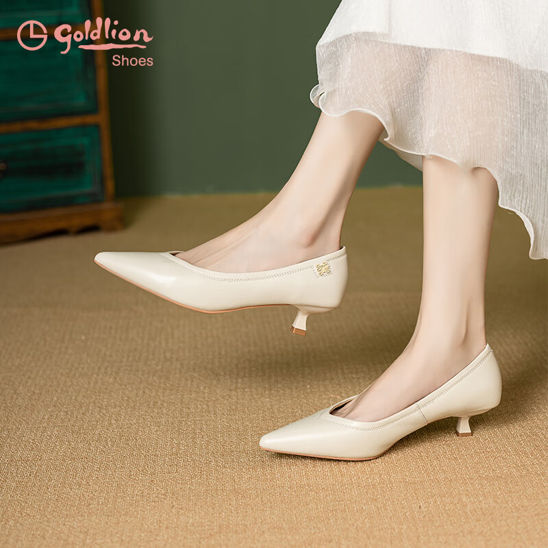 Goldlion Women's French Pointed Toe Stiletto Heels