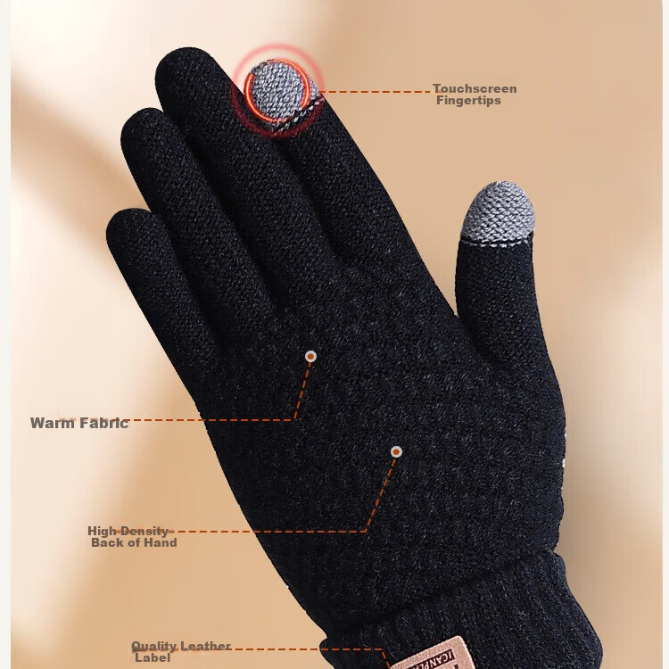 Pike Gloves - Thick Fleece Touchscreen Winter Gloves
