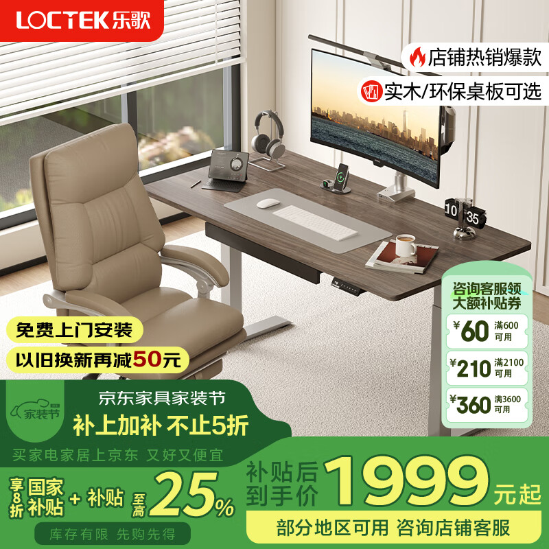 Loctek Electric Standing Desk with Dual Motors