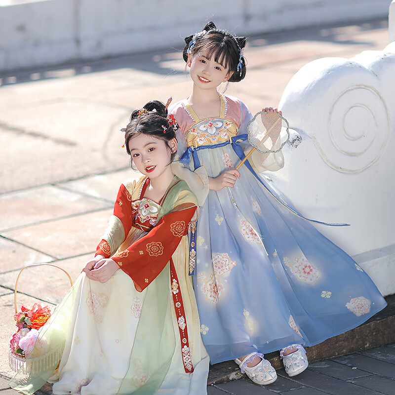 Qibo Ethereal Blue Hanfu for Girls