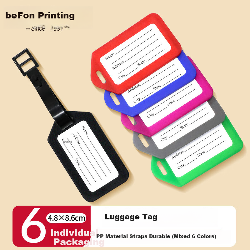 Befon Luggage Tags - Dark Waterproof Set