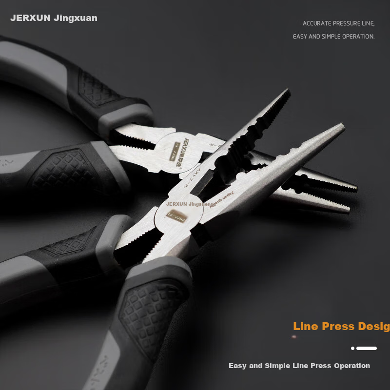 JERXUN Needle-Nose Pliers - 6-Inch Multifunctional Tool