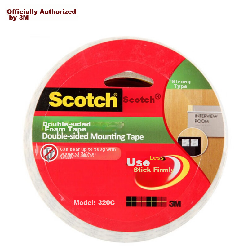 3M Scotch Foam Double-Sided Tape - Strong Adhesive