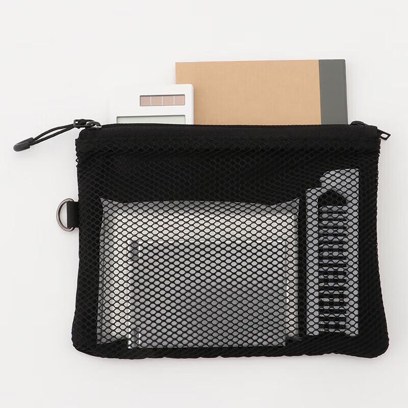 MUJI Recycled Double Zipper Bag - 19x13.5cm