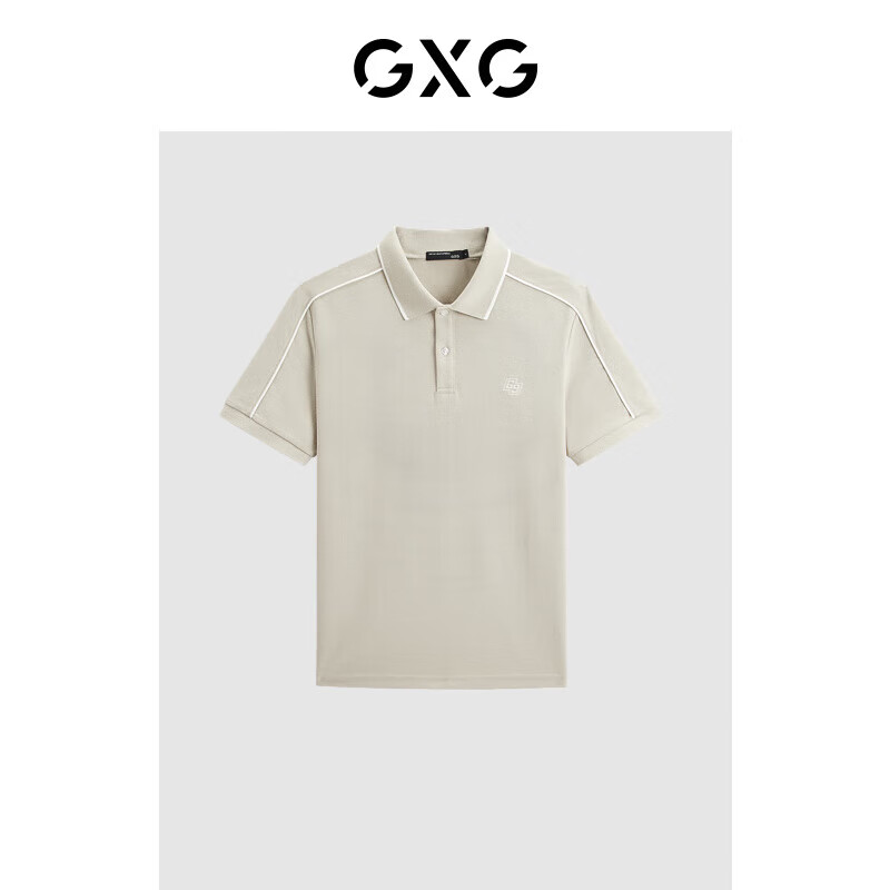 GXG Men's Casual Polo with Contrasting Embroidery