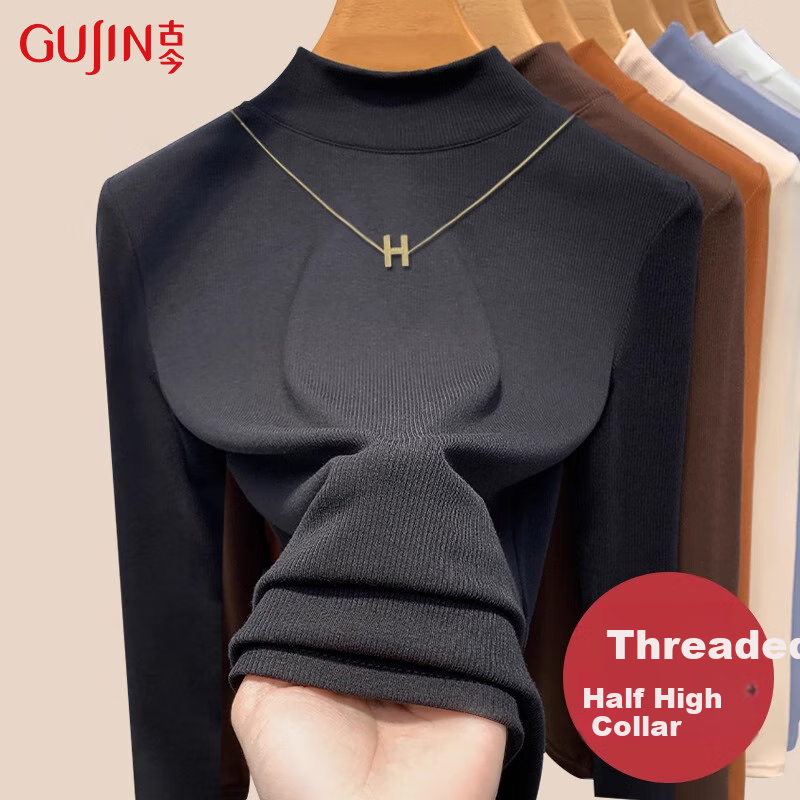 GUJIN Women's Turtleneck Base Layer - Warm Modal Top