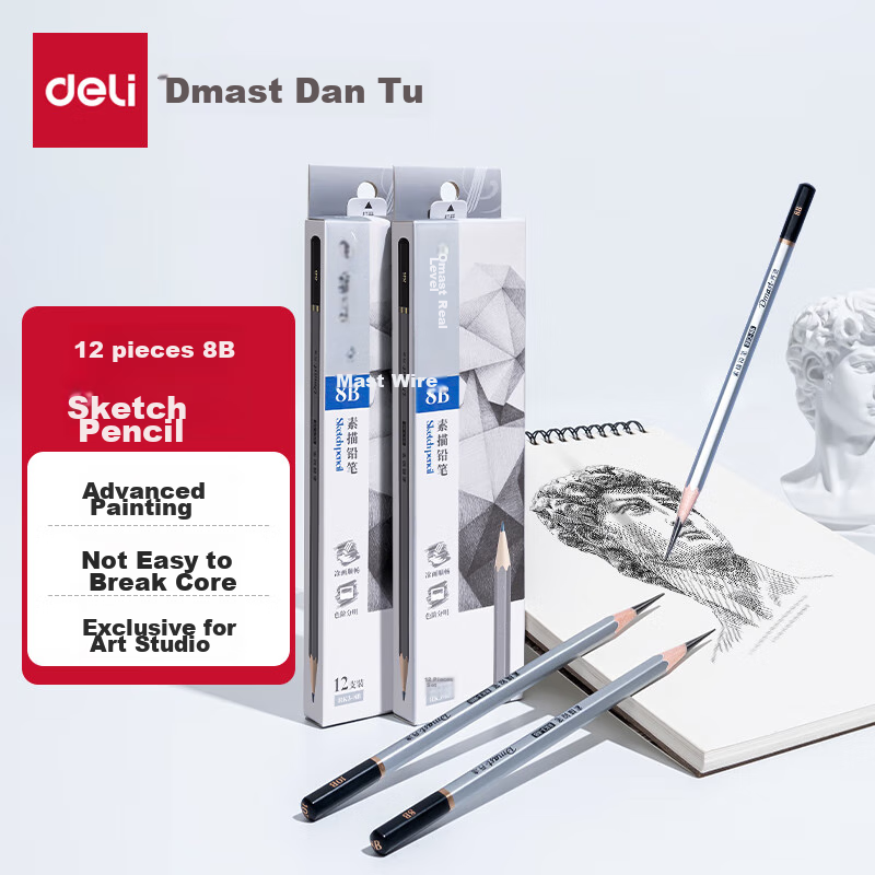 Deli 8B Premium Art Drawing Pencil (Mixed)