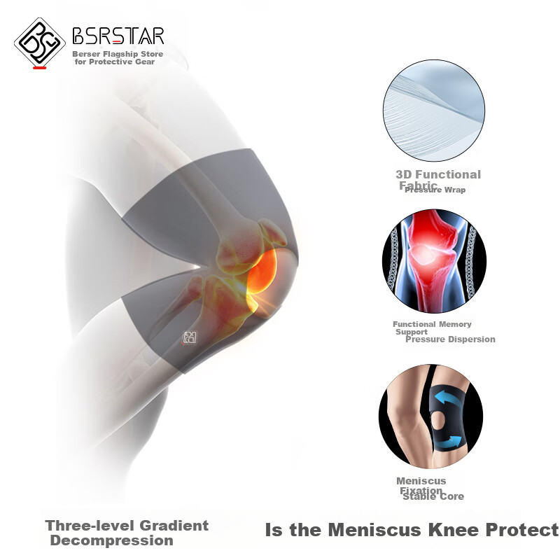 Bestray 3D Knee Brace for Meniscus Injury - Professional Sports Support