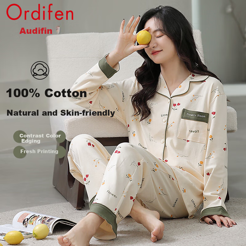 Ordifen Women's Cotton Pajama Set