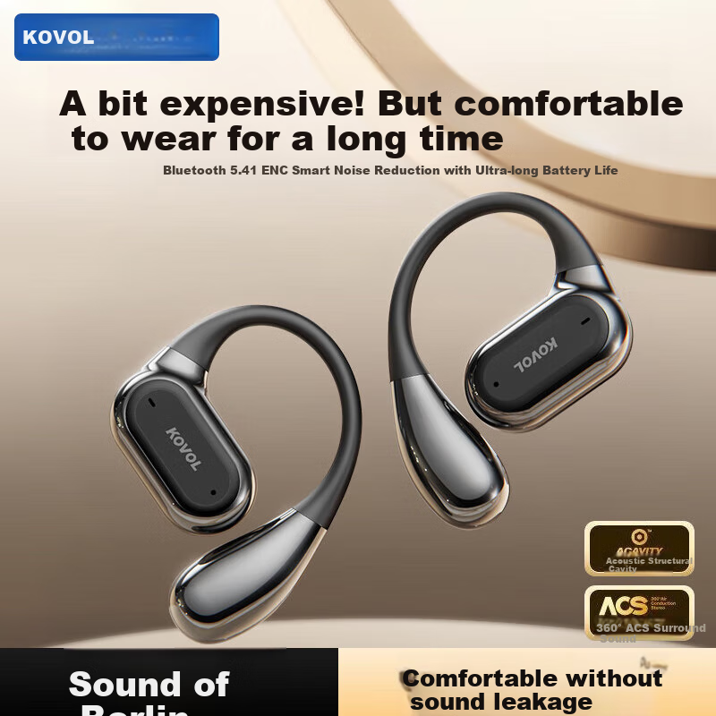 KOVOL Bluetooth Headphones with Bone Conduction Technology