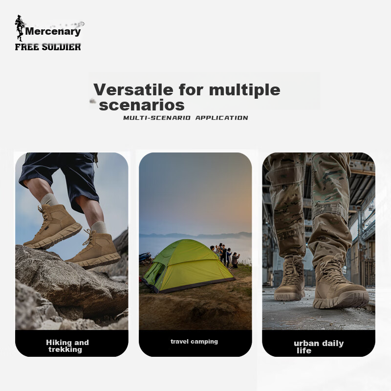 Free Soldier Hiking Boots - Durable Outdoor Trekking Shoes