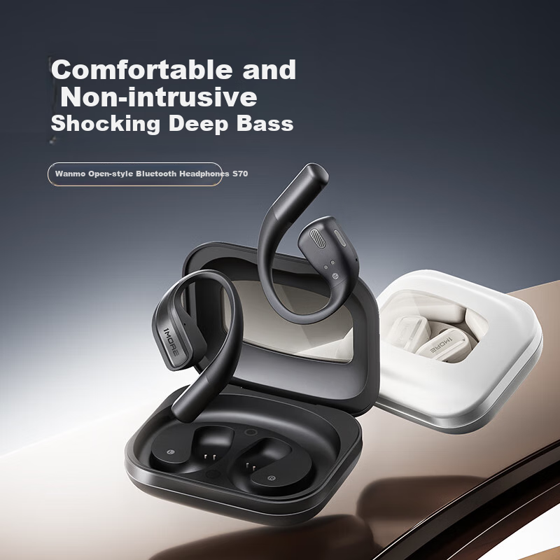 1MORE S70 Open-Ear Bluetooth Headphones - Starry Black