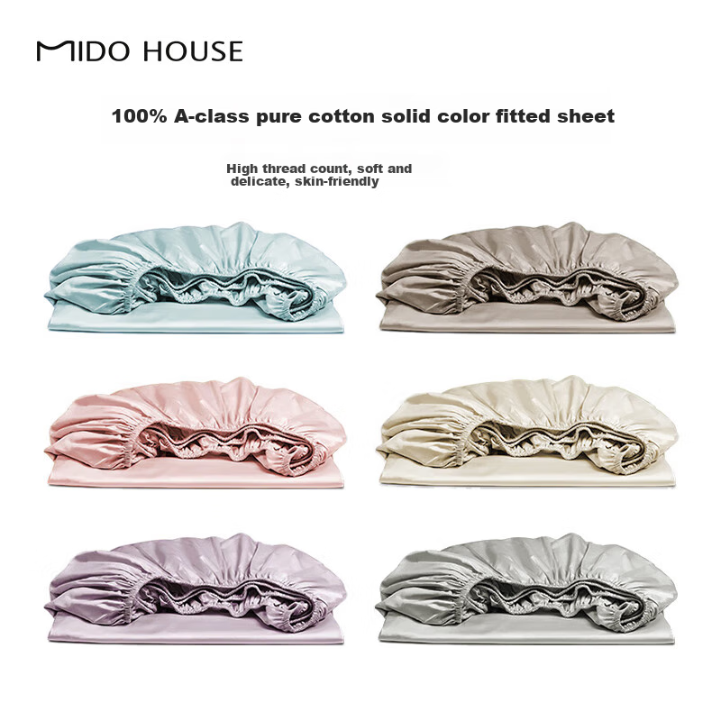 MIDO HOUSE Pure Cotton Fitted Sheet - Pine Green