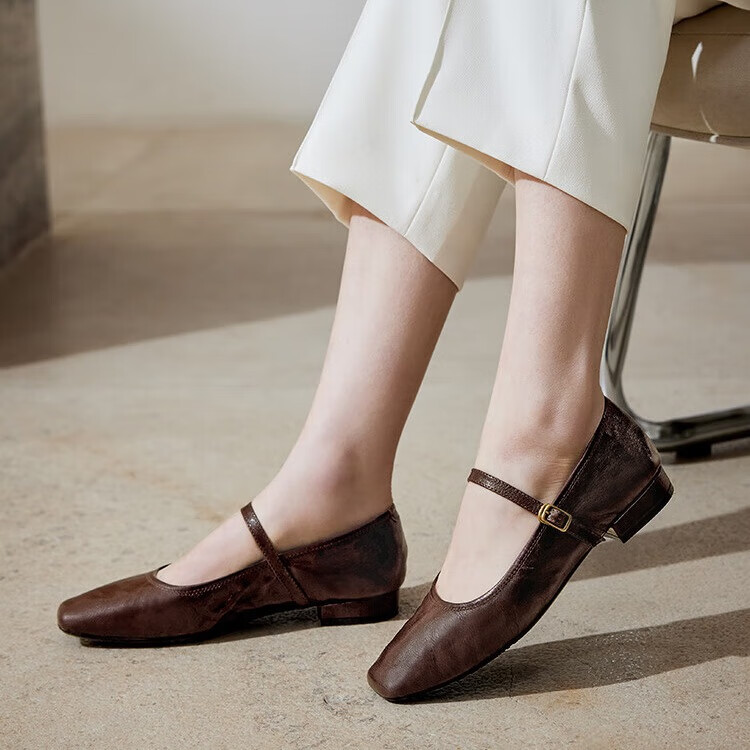 Bata Sheepskin Mary Jane Flats 7091AAQ5
