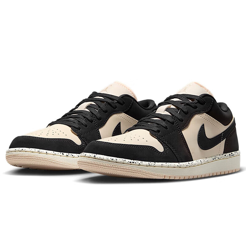 Jordan Women's AJ1 Casual Sneakers - Oreo Black & Pink