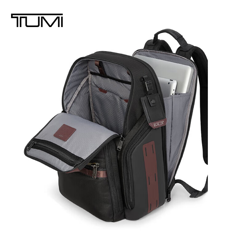TUMI ALPHA BRAVO Men's Casual Backpack - Dark Red