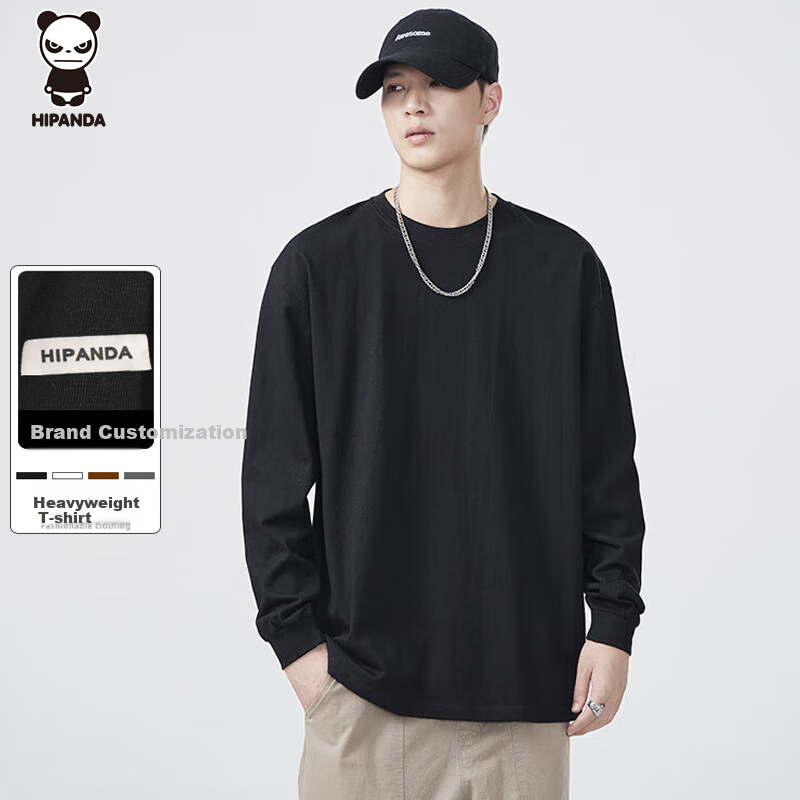HIPANDA Men's Long Sleeve Cotton T-Shirt