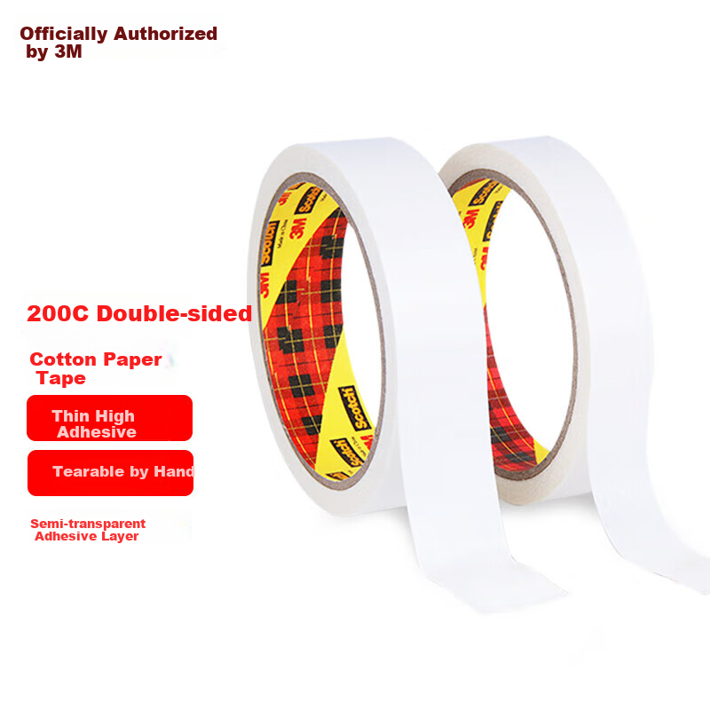 3M Scotch Double-Sided Cotton Paper Tape - 24mm Wide