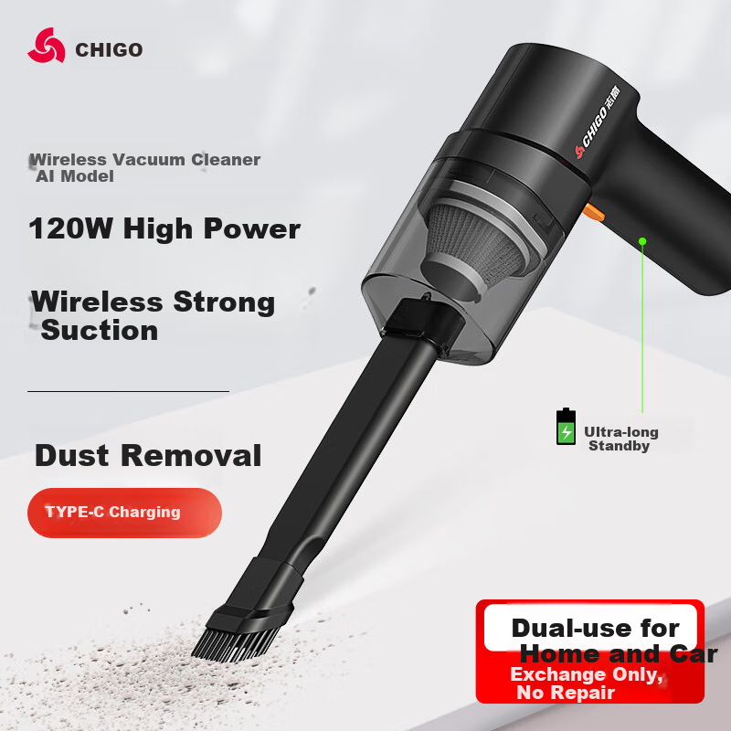 CHIGO Car Vacuum Cleaner - Powerful Cordless Handheld