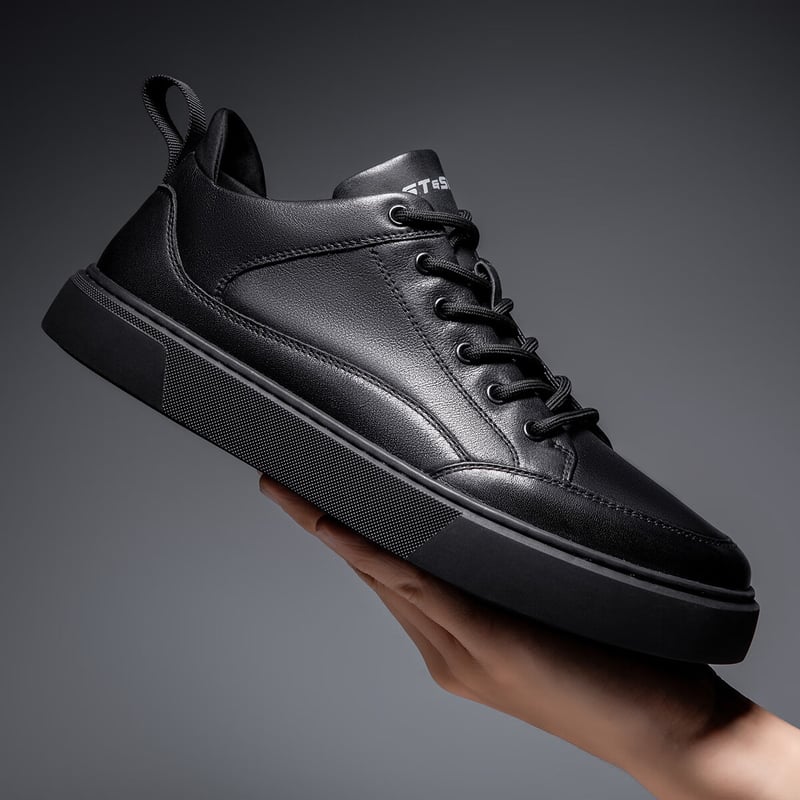 St&Sat Men's Casual Leather Sneakers