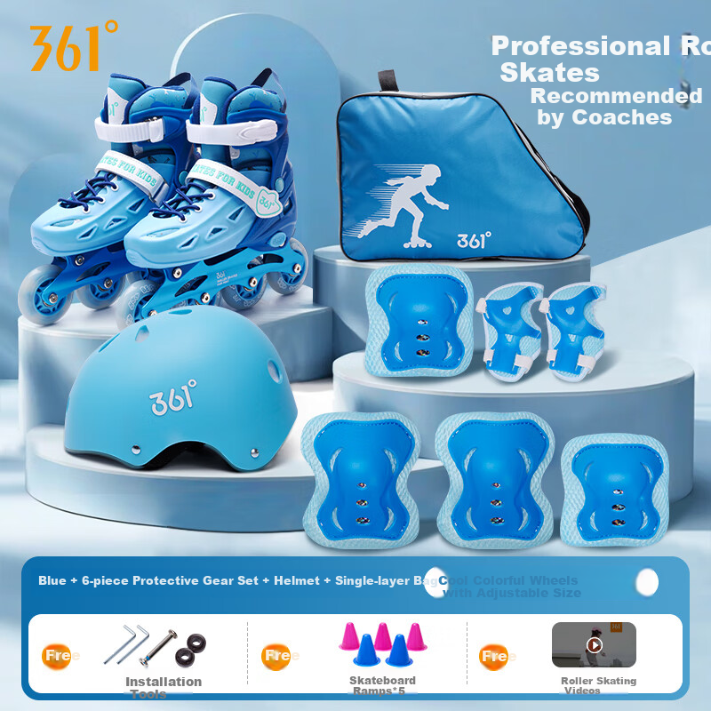 361° Kids Roller Skates - 8-Wheel Inline Skates for Beginners