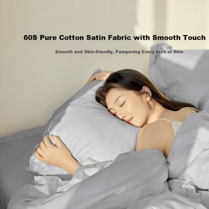LUOLAI 100% Pure Cotton 3-Piece Bed Set