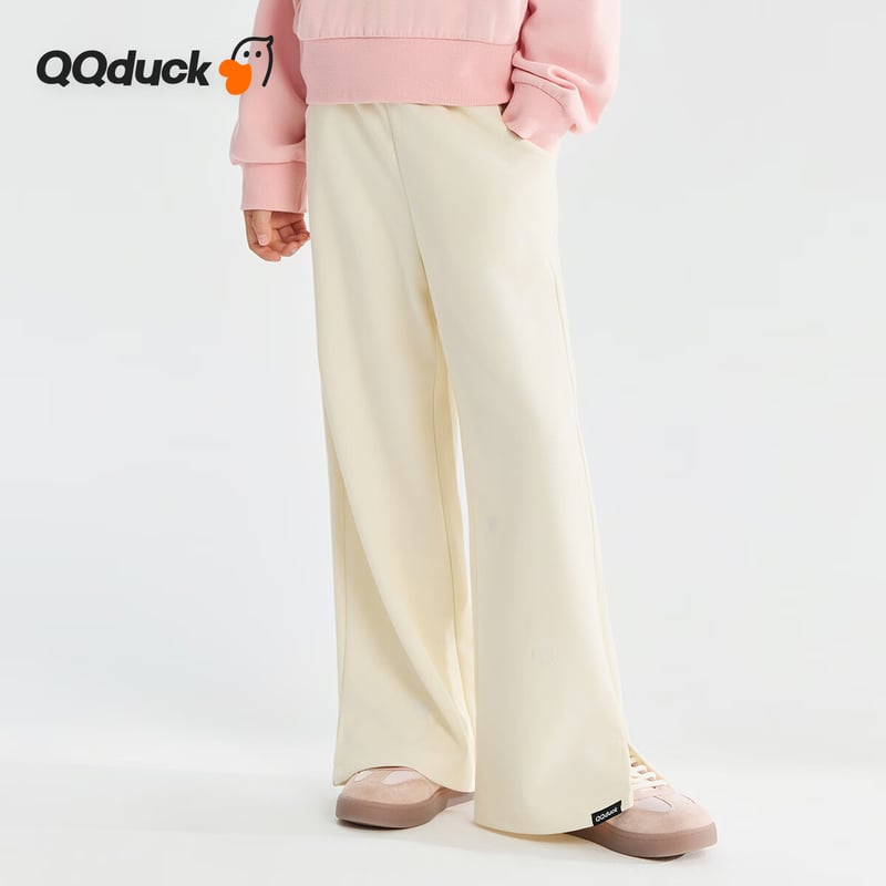 QQ DUCK Kids Wide-Leg Casual Pants for Girls
