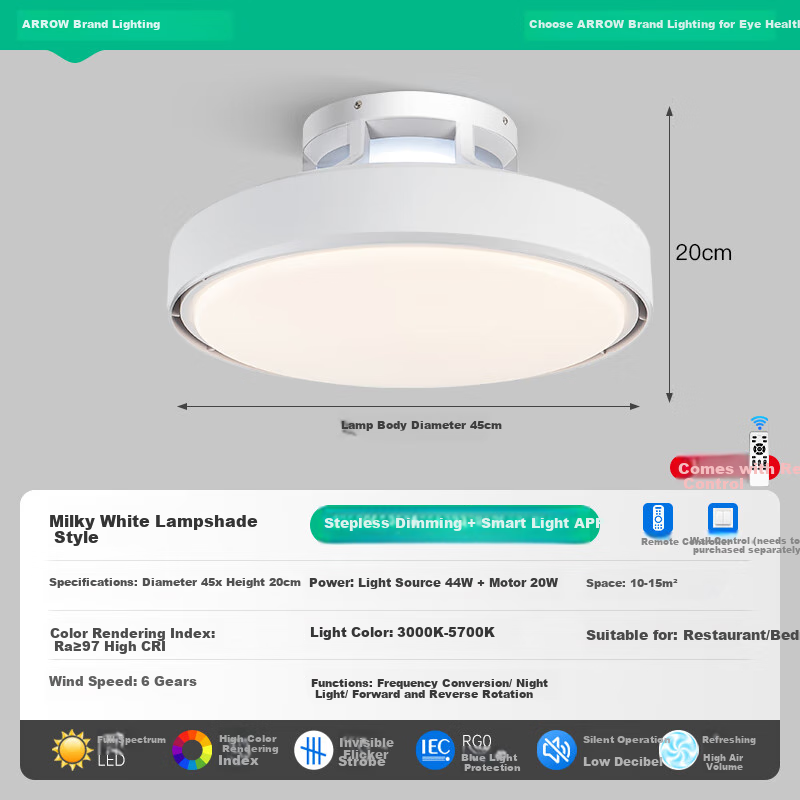 ARROW Smart Ceiling Fan Light