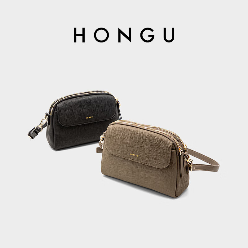 HONGU Women's Genuine Leather Shoulder Crossbody Bag