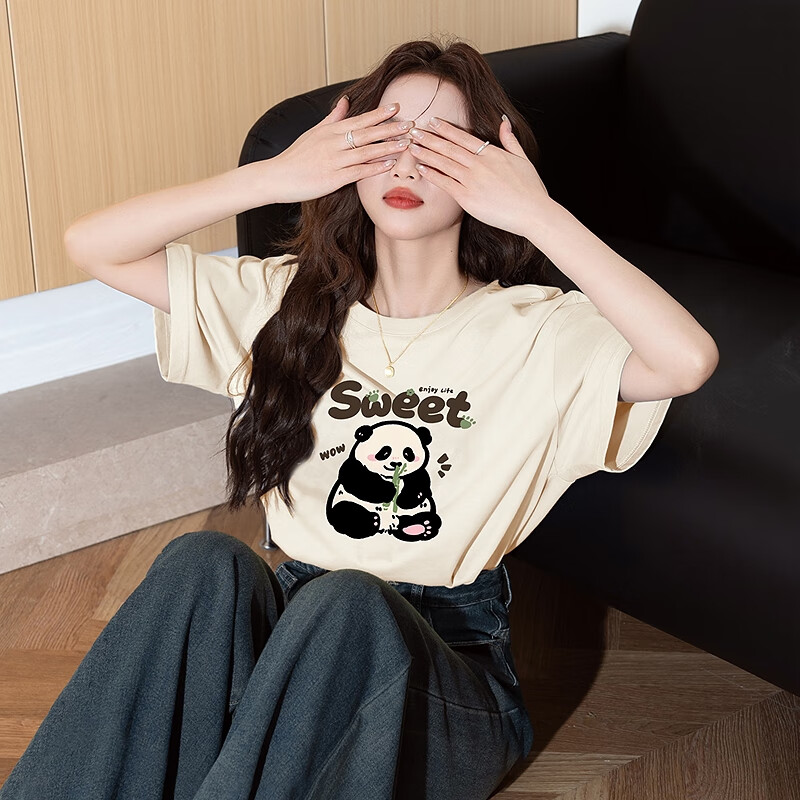 TonLion Panda Print Summer T-Shirt