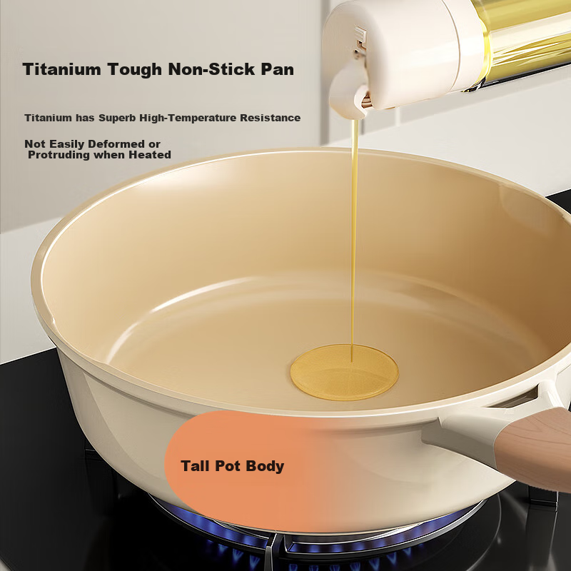 Amercook Deep Frying Pan - Non-Stick Titanium Ceramic