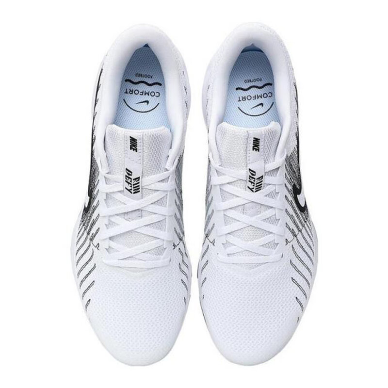 NIKE Run Defy Men's Road Running Shoes - White/Black_2