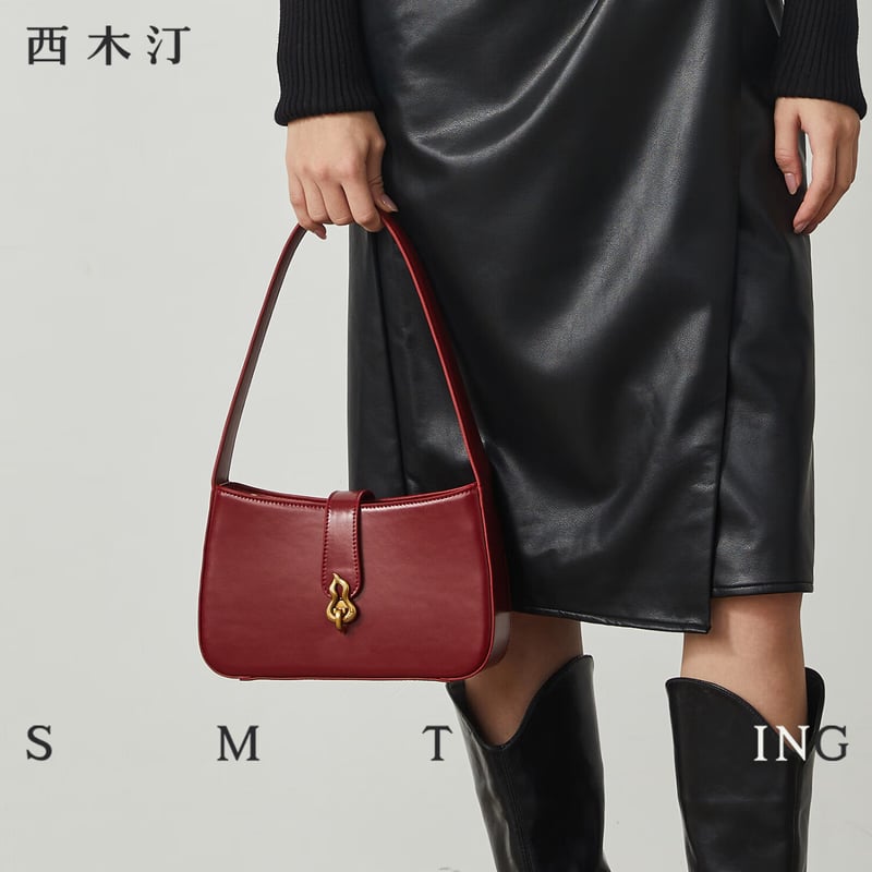 Ximuting Sweet Heart Cowhide Bridal Bag