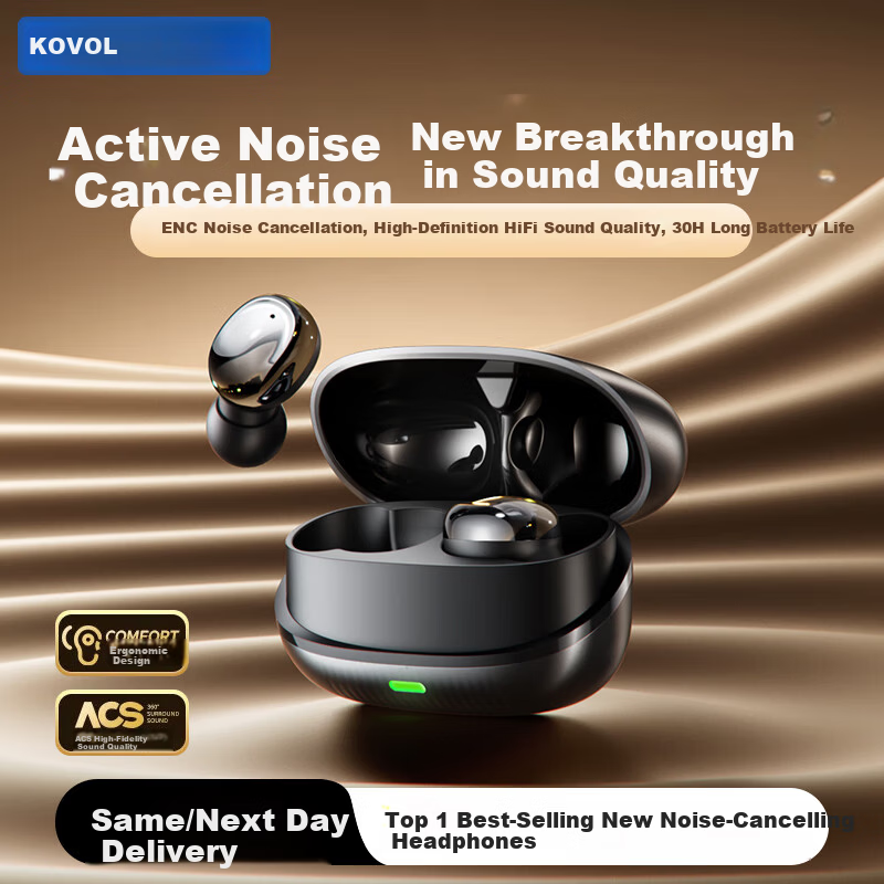 KOVOL Noise-Cancelling True Wireless Earbuds