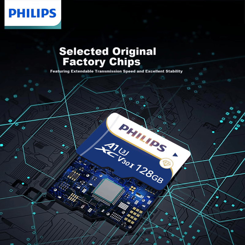PHILIPS 64GB MicroSD Card for Dashcams and Surveillance