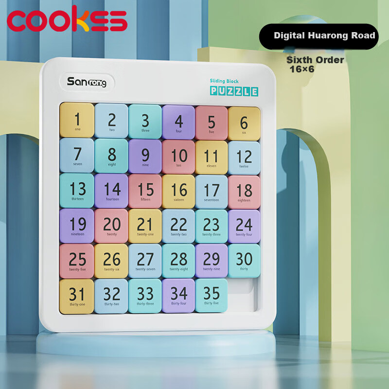 COOKSS Magnetic Tangram 6x6 Number Puzzle
