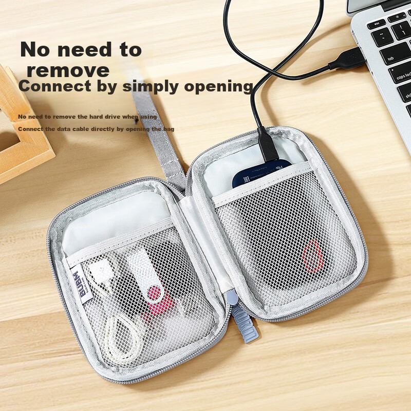 BUBM Portable Hard Drive Case with Cable Storage