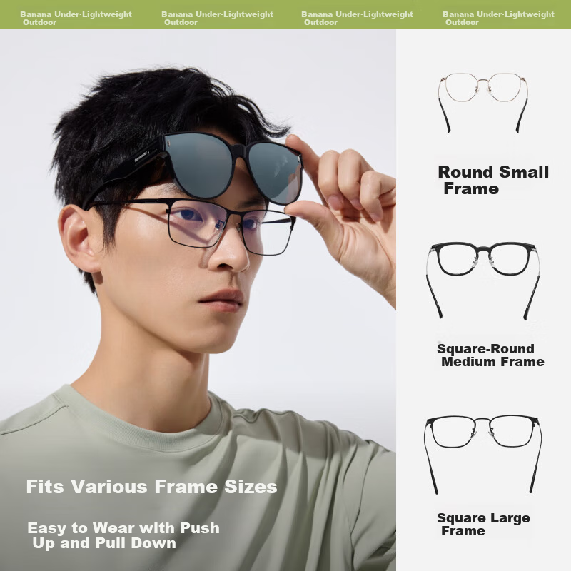 Beneunder Foldable Anti-Glare Square Sunglasses