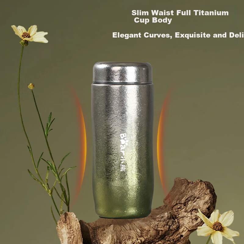 Bear Pure Titanium Insulated Cup - Slim Thermal Flask