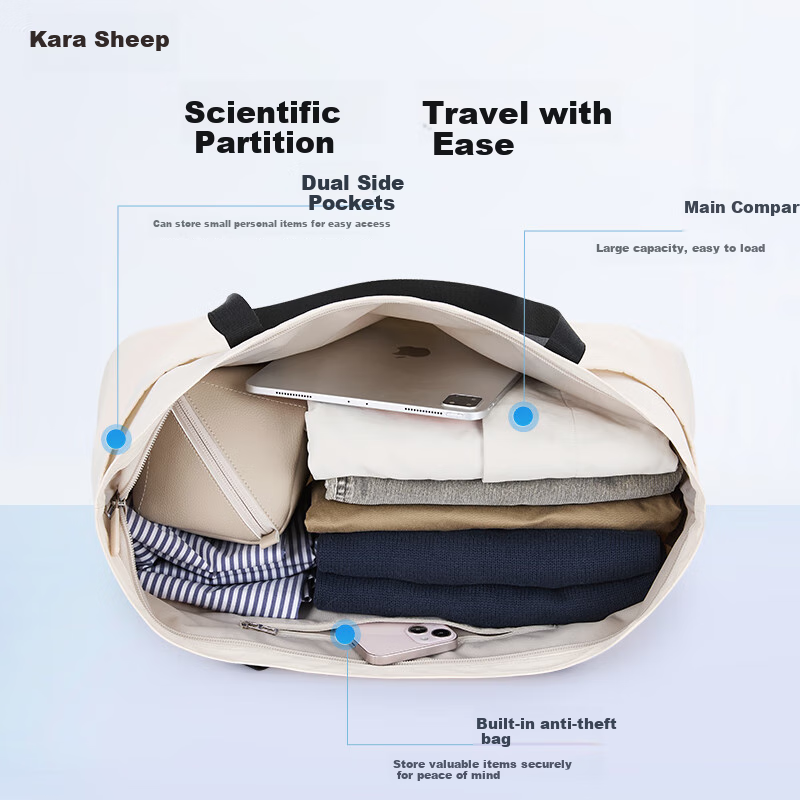 KALA·Y Large-Capacity Travel Handbag for Women