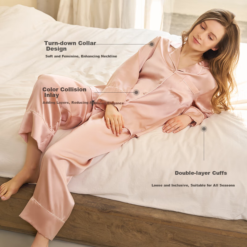 Sijie Women's 100% Mulberry Silk Pajama Set for Couples