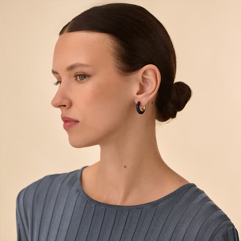 AGATHA Rio Enamel Earrings for Women