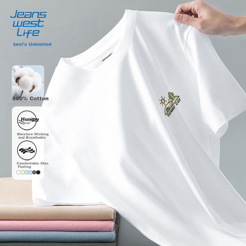 JEANSWEST LIFE Men's Pure Cotton T-Shirt