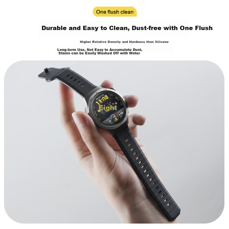 Watchbond Compatible Huawei Watch 5 Band GT5Pro GT6Pro GT6 Titanium FKM Fluoroelast