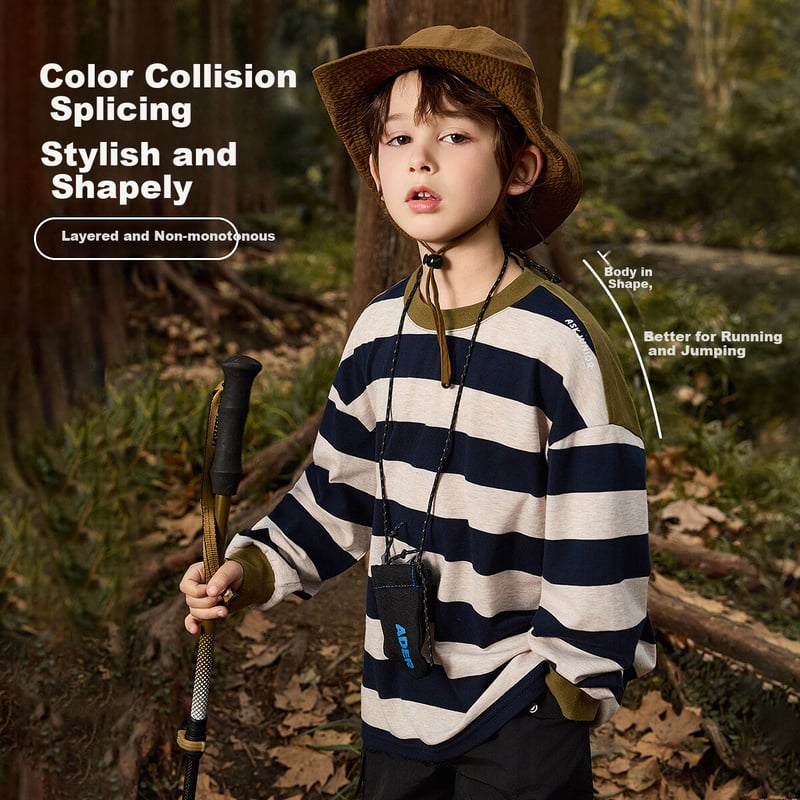 ASK JUNIOR Kids' Striped Long-Sleeve T-Shirt