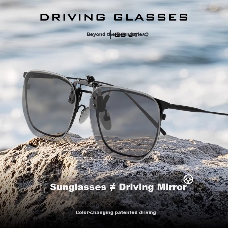 Bertha Gradient Driving Clip-On Sunglasses for Men